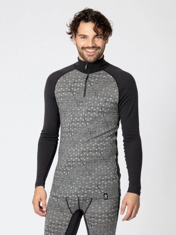 Bula Geo Merino Wool Halfzip Miesten Kerrastopaita - Image 2