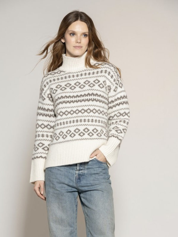 Blue Sportswear Fe Jaquard Knit Naisten Neulepaita - Image 2