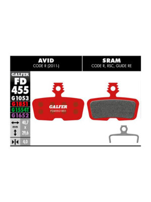 Galfer Brake Pad Avid/Sram Code - Guide