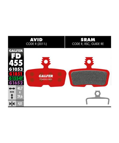Galfer Brake Pad Avid/Sram Code - Guide