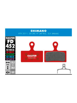 Galfer Brake Pads Shimano Xtr 2011, Xt (Br-M785), Slx (Br-M666)