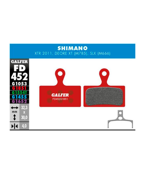 Galfer Brake Pads Shimano Xtr 2011, Xt (Br-M785), Slx (Br-M666)