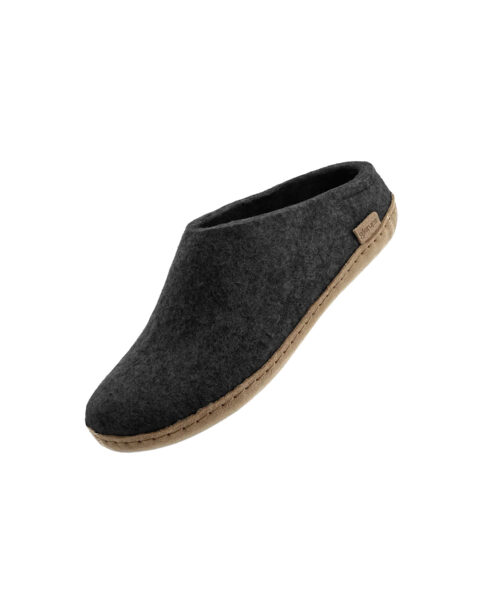 Glerups Slip-On -villatohvelin pehmeä vasikannahkapohja