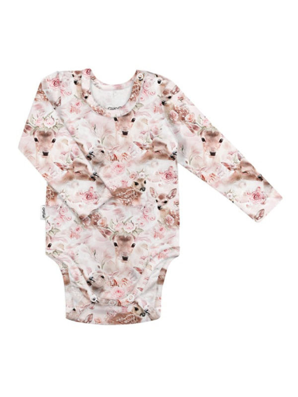 Gugguu Baby Print Rib Vauvan Body