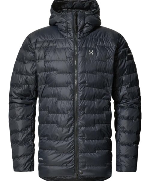 Haglofs-ROC-Flash-Down-Hood-Miesten-Untuvatakki-True-Black-Front