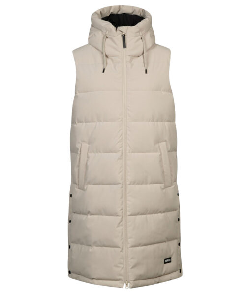 Halti-Penger-Puffer-Naisten-Toppaliivi-Fossil-Beige-front