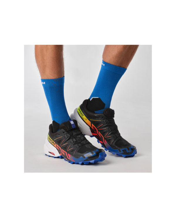 Salomon Speedcross 6 Gtx Unisex Blue Fire Trail Running Shoe - Image 5