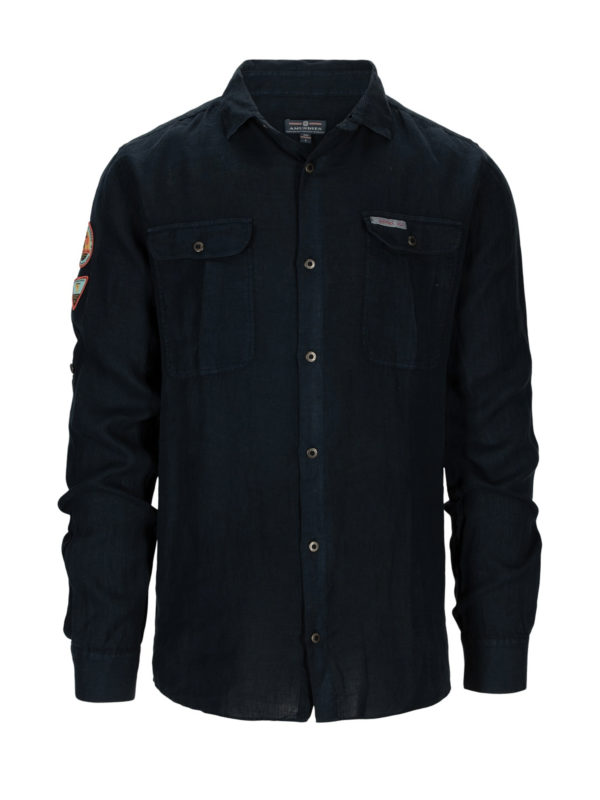 Amundsen Safari Linen Shirt Miesten Paita - Image 2
