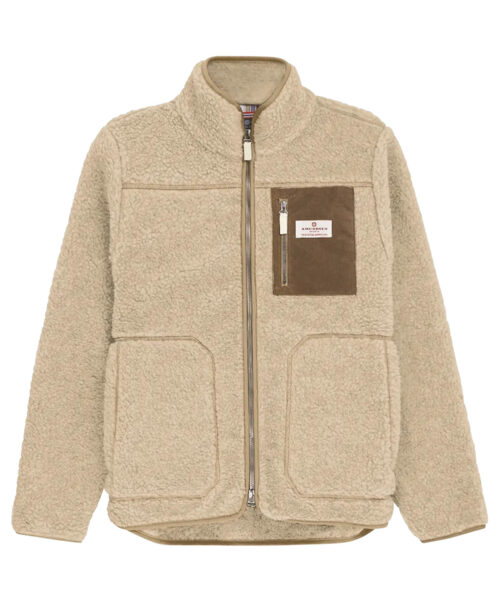 Amundsen Heroes Wool Fleece Jacket naisten villafleece front - natural