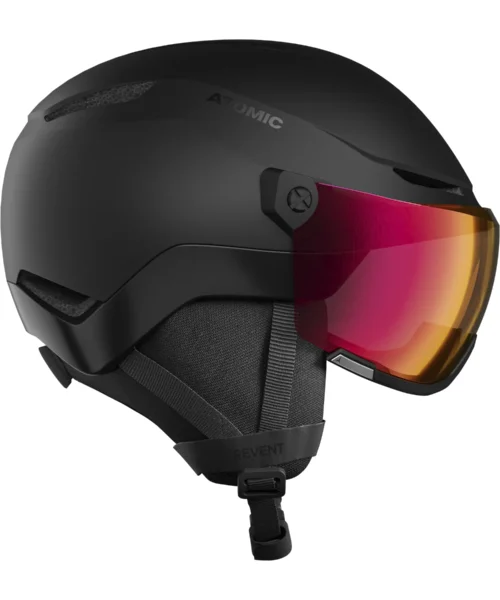 Atomic Revent Visor Photo laskettelukypärä integroidulla visiirillä sivusta black