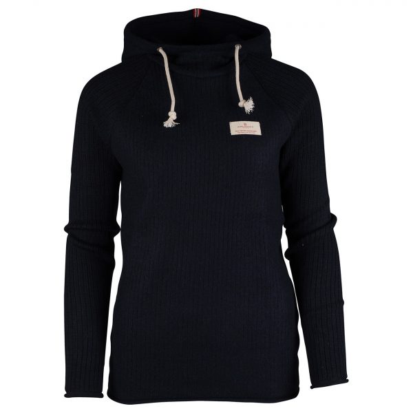 Amundsen Boiled Hoodie Ribbed Naisten Neulepaita - Image 4