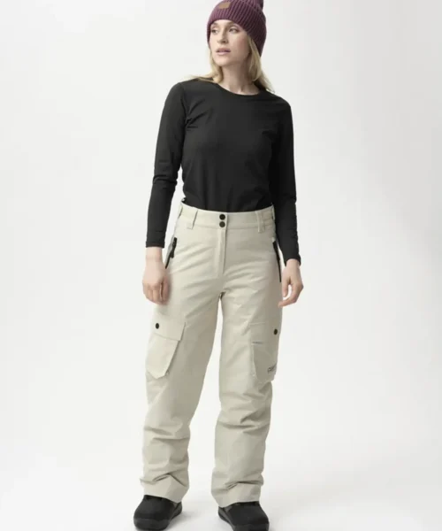 CLWR Women's Cargo Pants naisten lasketteluhousut mallin päällä edestä, 1