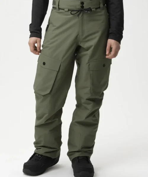 Men's Flight Pants miesten lasketteluhousut khaki green mallin päällä edestä