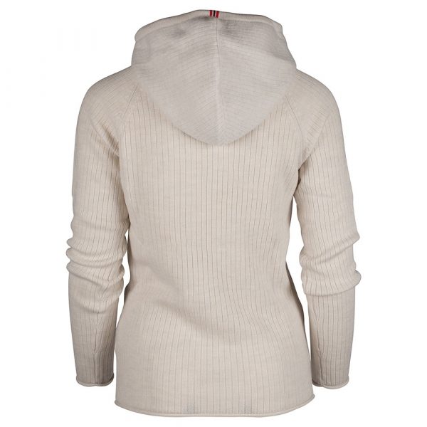Amundsen Boiled Hoodie Ribbed Naisten Neulepaita - Image 3