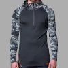 Bula Camo Merino Wool Zip Hood Miesten Aluspaita