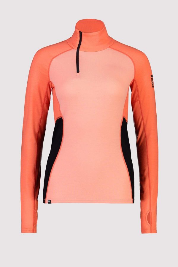 Mons Royale Olympus Half Zip Naisten Aluskerraston Paita