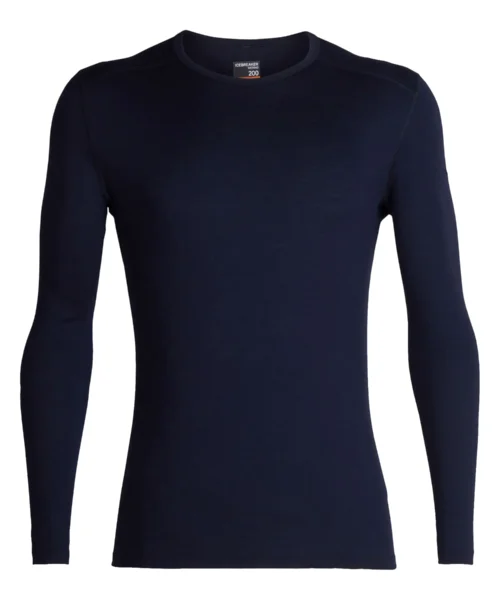 Icebreaker miesten 200 Oasis Long Sleeve Crew -merinovillapaita - Edestä