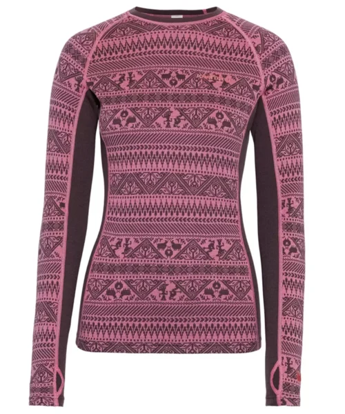 Tale Long Sleeve -merinovillainen aluspaita cocoa powder edestä