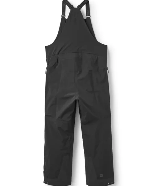 Rab Men's Bigline Waterproof Ski Bib -miesten vapaalaskuhousut korkealla olkaimellisella yläosalla black takaa