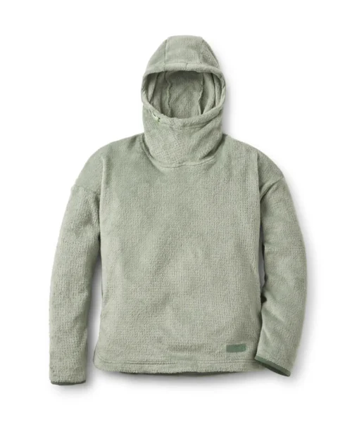 Rab Women's Wheelstone Pullover Hoody -naisten fleecehuppari dark fig green edestä