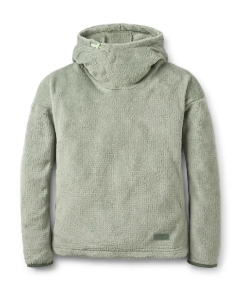 Rab Women's Wheelstone Pullover Hoody -naisten fleecehuppari dark fig green edestä