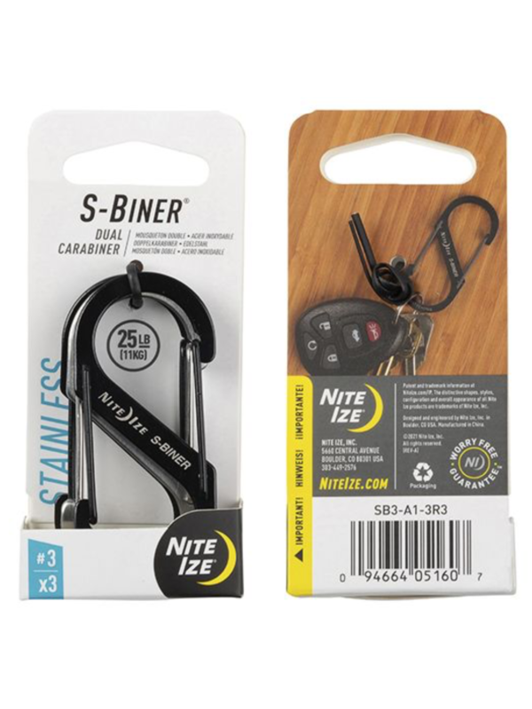 Nite Ize S-Biner Dual Carabiner #3, 3-Pack - Image 2