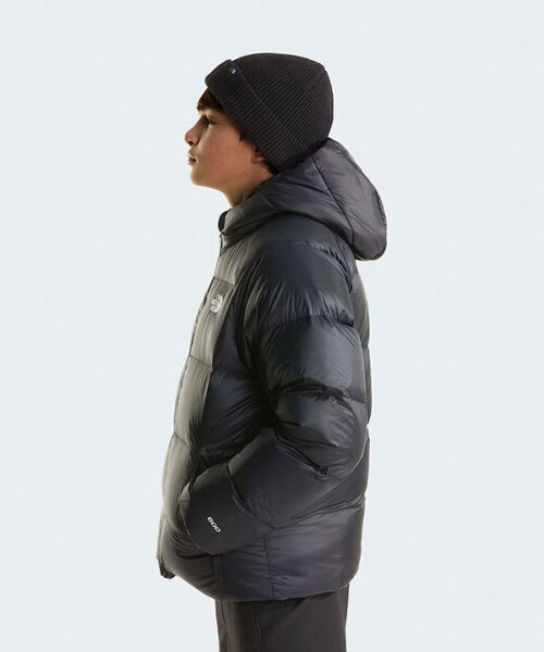 The North Face Boys’ Hydrenalite™ Down Hooded Jacket - Side on model