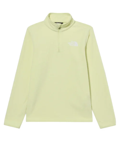 The North Face Teen Glacier 1/4 Zip Pullover -nuorten fleecepaita lemont mist edestä